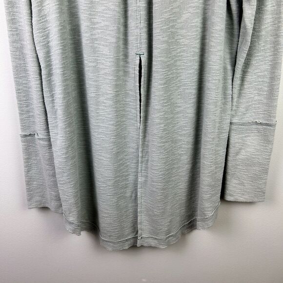 We the Free People Split Back Turtleneck Funnel Neck Split Back Tunic Top Blue M - Picture 8 of 15